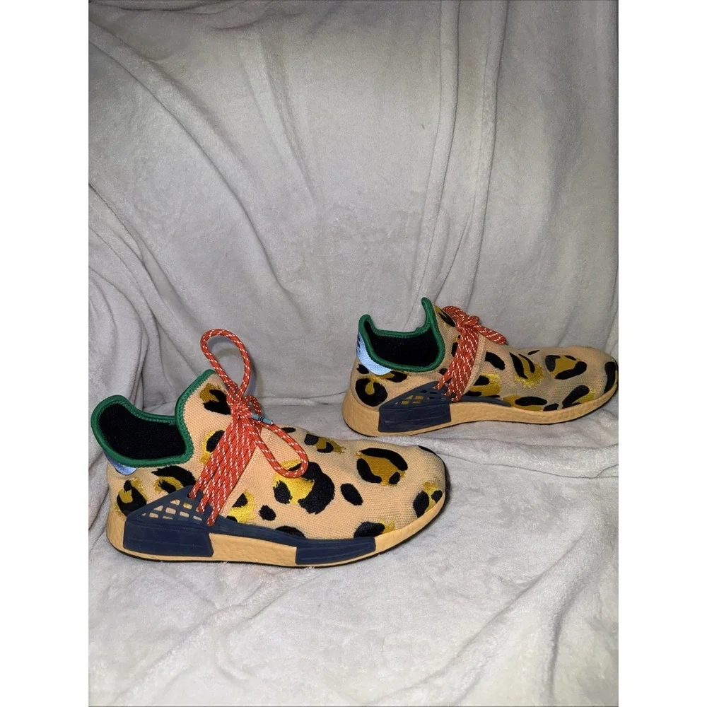 Adidas Pharrell Williams HU NMD Shoes Mens Size 11 Animal Print GZ4439‎
